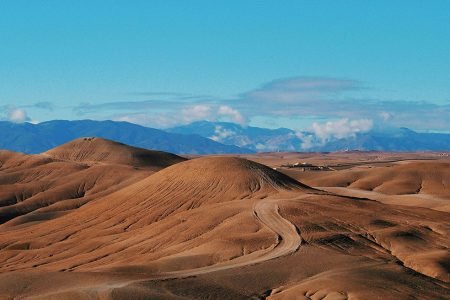Desert-road-Agafay-Desert-day-trip-from-Marrakech
