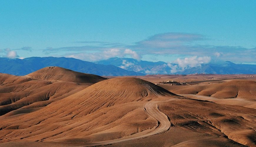 Desert-road-Agafay-Desert-day-trip-from-Marrakech