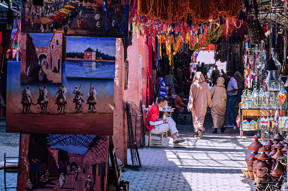 Marrakech-medina-souk-shops